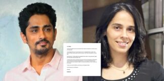 Siddharth Apologises To Saina Nehwal