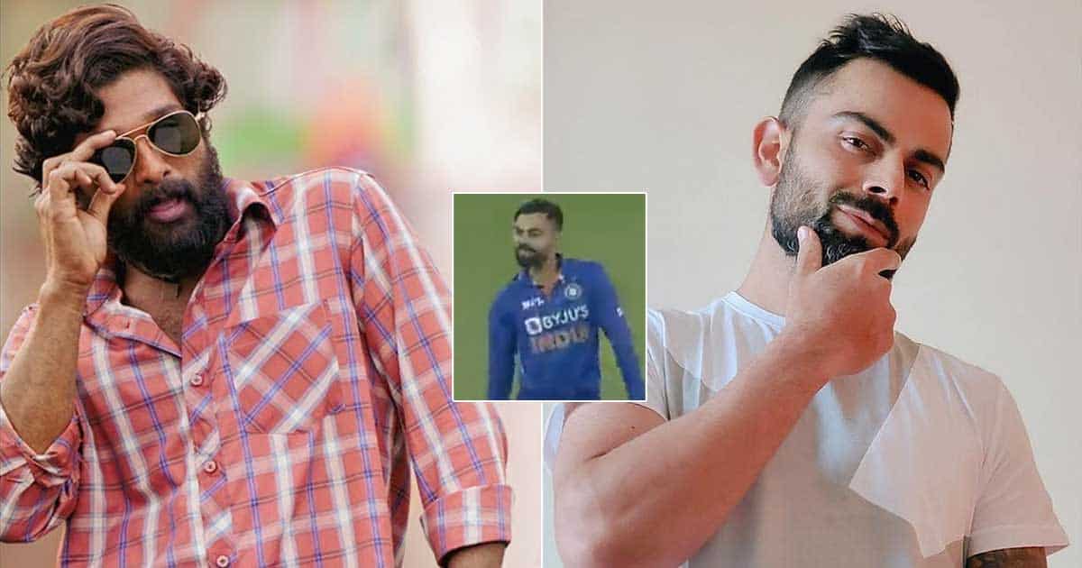 Watch: Virat Kohli celebrates his extremely difficult catch with Allu Arjun's 'Srivalli' from Pushpa!