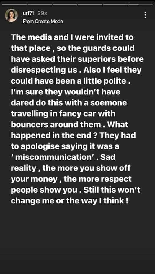 Actress Urfi Javed comes out in the support of all the reporters and paparazzis, narrates an unfortunate incident through her story
