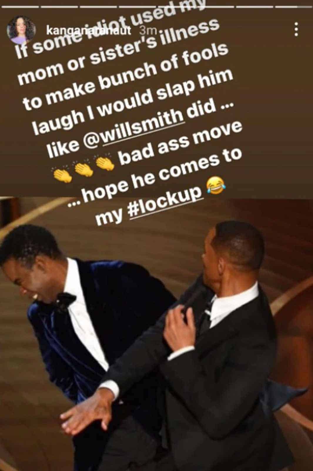 Kangana Ranaut Comes Out In Support Of Will Smith's Act Of Slapping Chris Rock