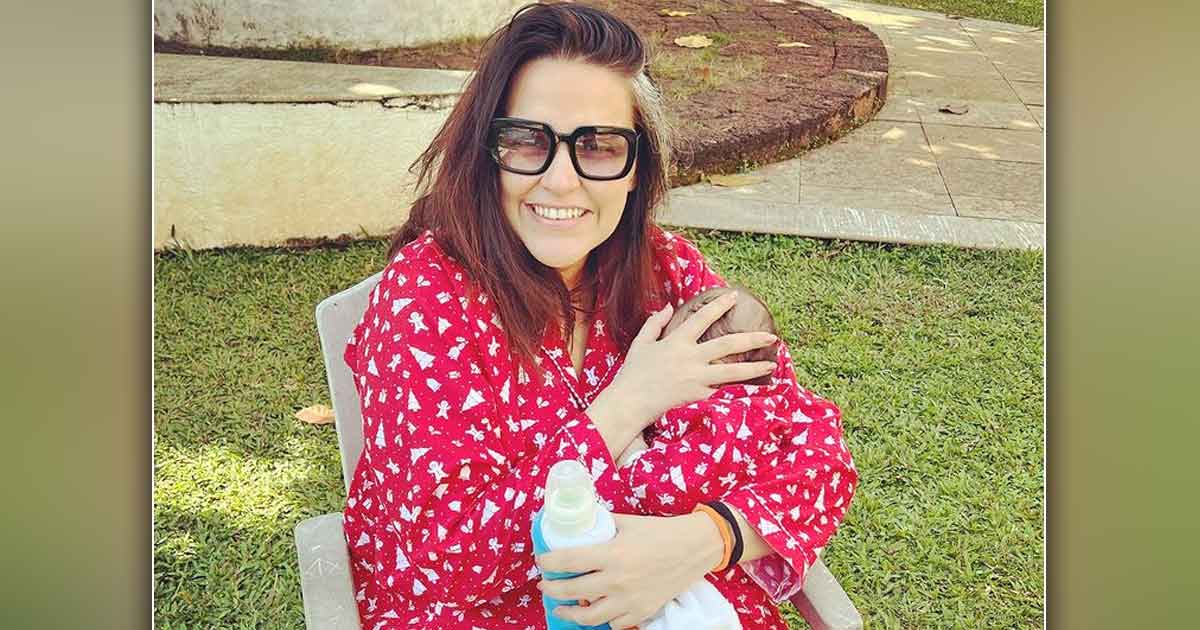 Netizens Call Out Paparazzi For Clicking Neha Dhupia’s Sons Pictures