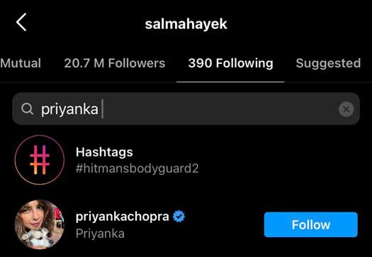 Salma Hayek Just Followed Deepika Padukone & Priyanka Chopra On Instagram