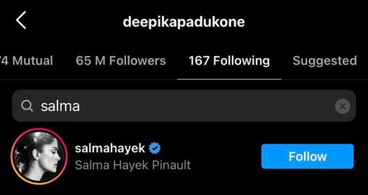Salma Hayek Just Followed Deepika Padukone & Priyanka Chopra On Instagram