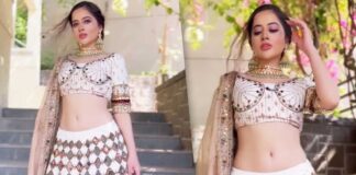 Urfi Javed Channels Her Inner Diva In A White Embellished Lehenga – Watch