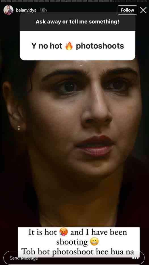 Vidya Balan Reacts To Why She Doesn't Do Hot Photoshoots, Her Response Will Make You LOL - Deets Inside