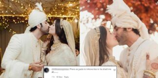 Alia Bhatt, Ranbir Kapoor Massively Trolled For Their Kissing Pictures At Wedding; Troll Says, “Pakk Gaya Hu Bhai Inki Chuma Chati Dekh Ke” Netizens Troll Alia Bhatt, Ranbir Kapoor Over Kissing Pictures: “Phero Se Zyada Inhone Kiss Kar Liye…”