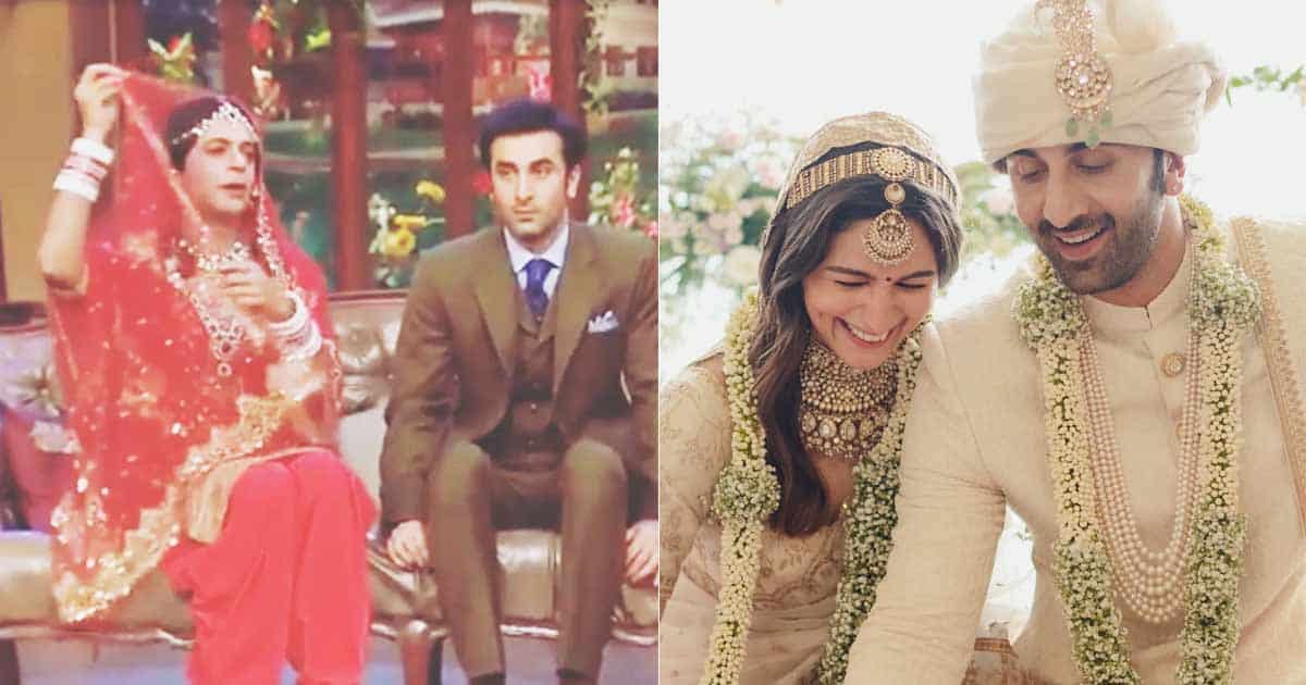 Ranbir Kapoor & Alia Bhatt’s Wedding Gets A New Twist As Sunil Grover As Gutthi Turns The Bride, See Pics