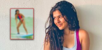 Taarak Mehta Fame Nidhi Bhanushali Surfing In A Two-Piece Swimsuit Is Too Hot To Handle