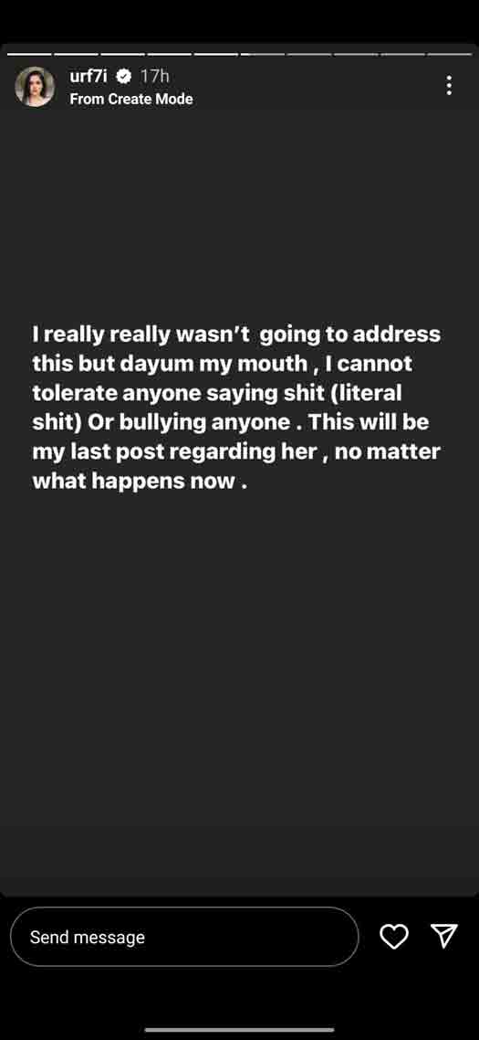 Urfi Javed Takes It To Her Instagram Story To Slam Kashmera Shah Over Her 'Beti Bachao Beti Padho' Comment, Calls Her A 'Bully!