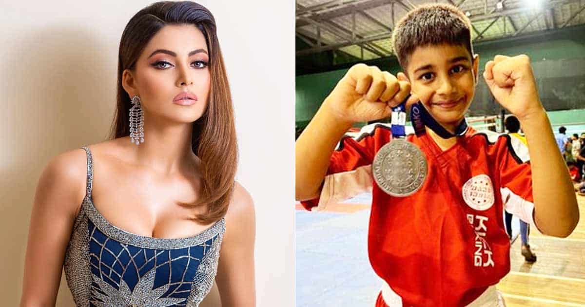 Urvashi Rautela congratulates kick-boxer Burhanuddin Rangwala on his win