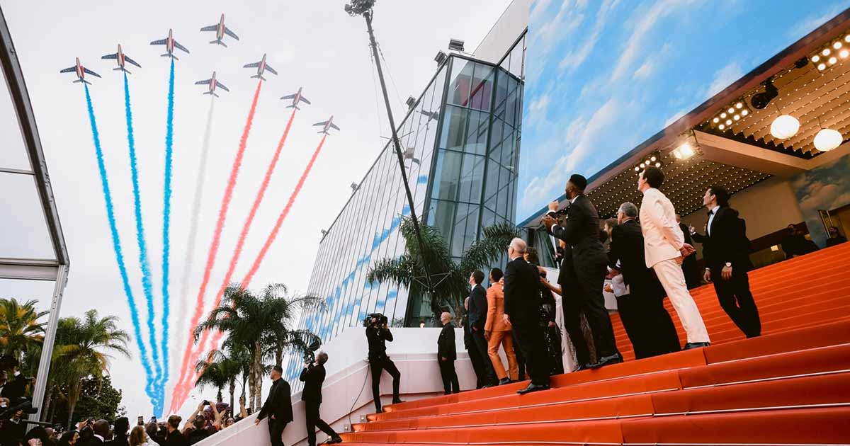 Aerial Show By Fighter Jets Unfolds 'Top Gun: Maverick' Premiere