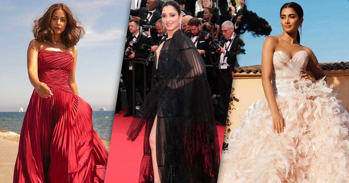 Cannes 2022 Day 2: Hina Khan Looks Red Hot, Pooja Hegde Opts For Feathers,  Tamannaah Bhatia Shines In Black - India Is Game On!