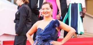 Manya Pathak walks Cannes Red Carpet looking Stunning in Luxury brand Designer Dream Collection by Anjali Phougat