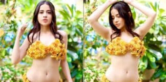 Uorfi Javed Stuns In A Yellow-Coloured Floral Bikini Netizens React Hilariously