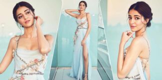 Ananya Pandey Looks Dreamy In A Light Blue Gown Sprinkled With Flowers – A Perfect Blend Of Winter & Summer