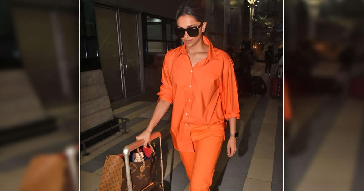 Deepika Padukone Makes A Stylish Appearance In A Bright Orange Coloured Co-Ord Set, Netizens Troll - Deets Inside