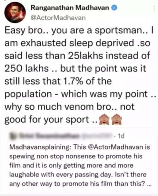 R Madhavan Accused By A Sportsman For "Spewing Non-Stop Nonsense To Promote Rocketry"