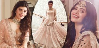 Sanjana Sanghi Looks Gorgeous In Abhinav Mishra’s Couture & Screams Bestie Who Will Make Your Wedding Memorable AF