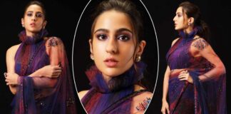 Sara Ali Khan Grabs The Eyeballs In Manish Malhotra's Diffuse Saree