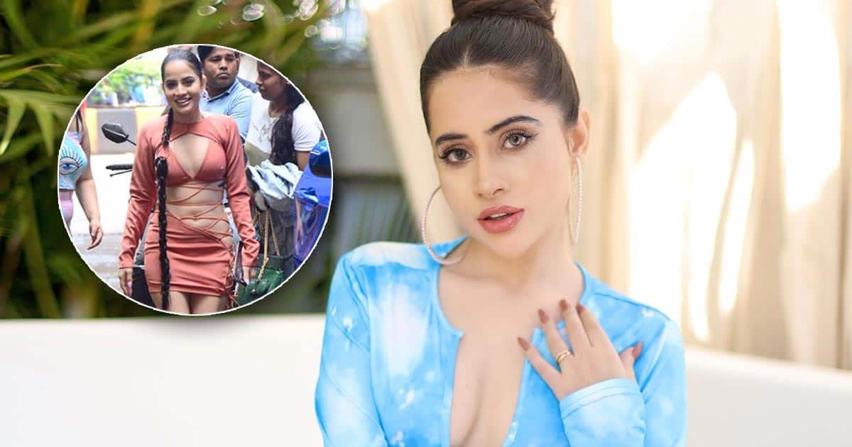 Uorfi Javed Trolled For Donning A Nude Body-Hugging Dress & Chomping Vada Pav On Streets!