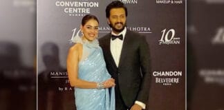 Genelia Deshmukh Looks Like A Desi Disney Princess In A Rs 2.25 Lakh Blue Saree By Manish Malhotra