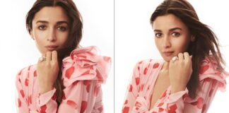 Preggers Alia Bhatt Flaunt Her Engagement Ring As She Poses In A Blush Pink Cut-out Dress
