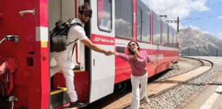 Shahid, Mira recreate iconic 'DDLJ' train scene in Switzerland