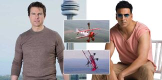 Tom Cruise Takes It Up A Notch For Mission Impossible 7 As He Hangs From Biplane In A New Photo