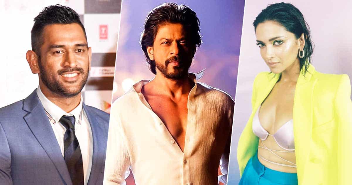 When MS Dhoni Flashed The Brightest Smile After Spotting Shah Rukh Khan & Deepika Padukone In The Stands