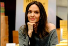 Angelina does Electric Slide at daughter's college send-off
