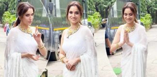 Ankita Lokhande Looks Drop-Dead Gorgeous In A White Lacy Saree!