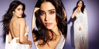 Janhvi Kapoor Sizzles In Crisp White Sequinned Saree At Kunal Rawal's Wedding