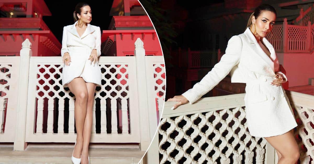 Malaika Arora May Look Like An Angel In This White Mini Dress, But Her Well-Toned Legs On Display Will Give You Unholy Thoughts!
