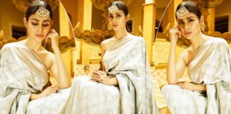Mouni Roy Can Make Anyone Her ‘Aashik Awara’ In The Blouse-Less Saree & Statement Maang-Tikka Look!