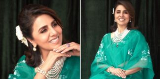 Neetu Kapoor Exudes Royalty As She Dons A Green Organza Saree Giving Us Maharani Vibes – View Photos