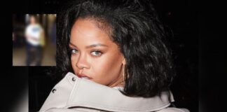 Rihanna Is Giving Us Fashion Goals Three Month After Giving Birth In A Graphic Tee, Ripped Mini Skirt & Thigh Hugh Boots