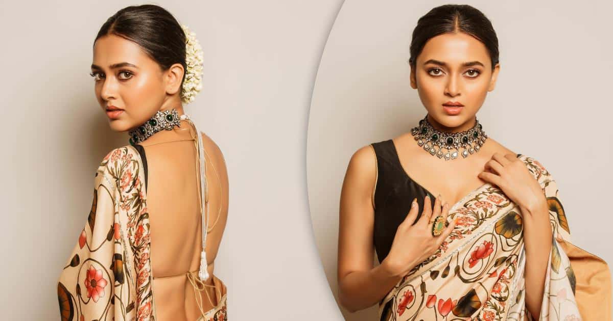 Tejasswi Prakash Oozes Oomph With Her Backless Blouse – View Pics