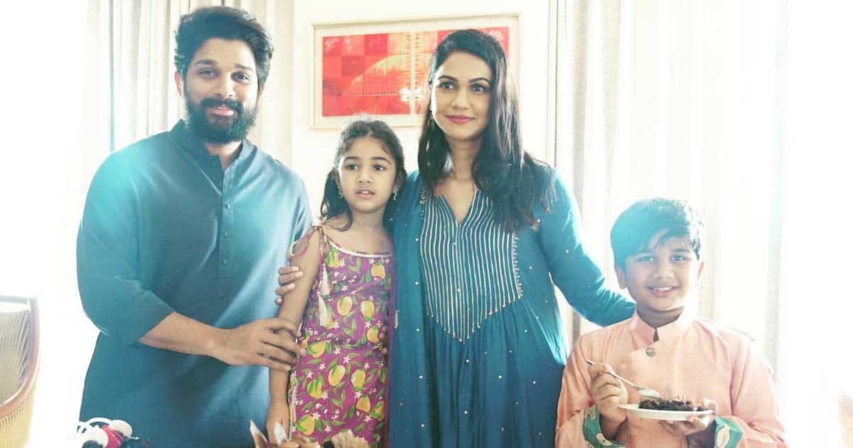 Pushpa Actor Allu Arjun & Wife Sneha Reddy Celebrate Her Birthday With Family 