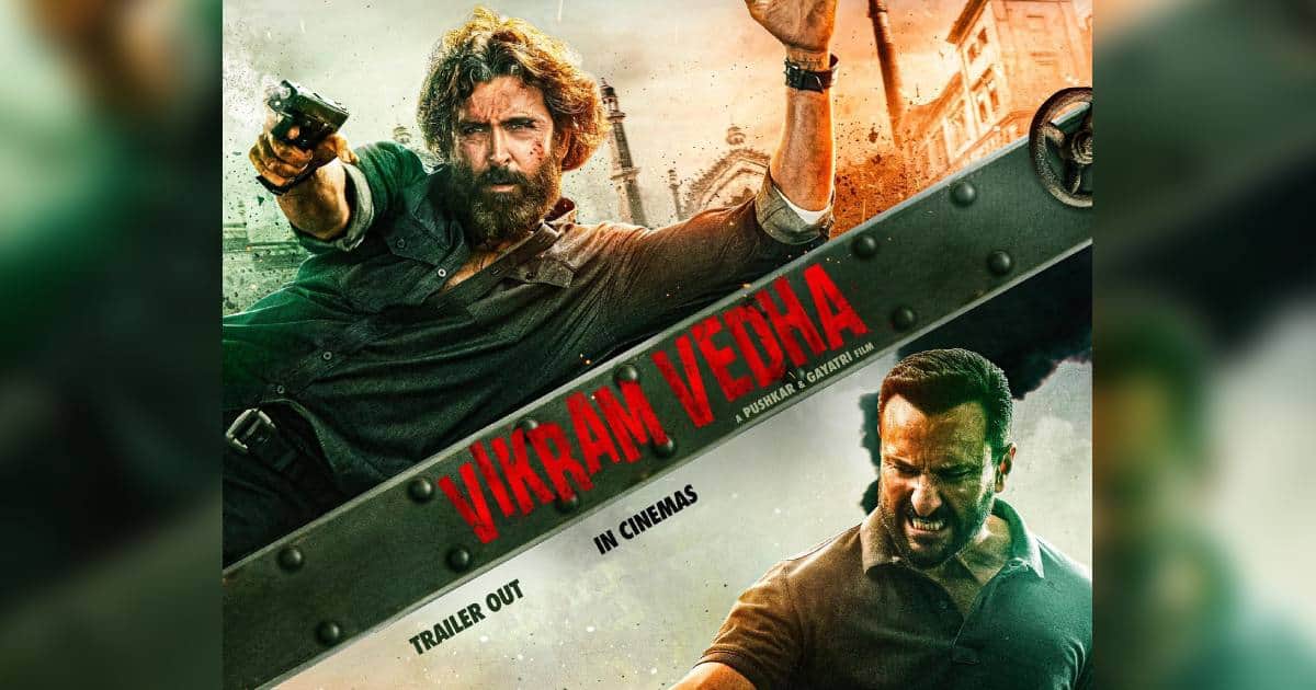 Here comes the new intriguing poster OF Vikram Vedha, announcing the much awaited trailer launch date! Know more