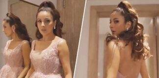 Shehnaaz Gill Twirls Her Way Into Our Heart Wearing The Rose Gold Dress