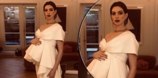 When Anne Hathaway Looked Classy & Chic In A White One-Shoulder Pantsuit, Flaunting Her Baby Bump