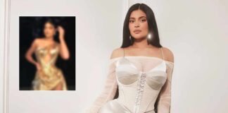 When Kylie Jenner Wowed The Crowd In A Metallic Gold Dress With A Thigh-High Slit