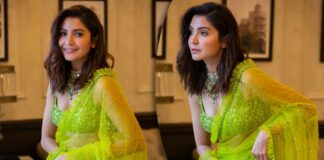 Anushka Sharma Looks Like A Green ‘Phuljhadi’ In A See Through Sabyasachi Saree - See Pics Inside