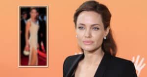 When Angelina Jolie Draped Her Statuesque Figure In A Nude Gown With