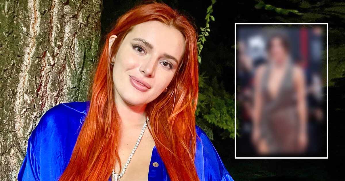 Bella Thorne Once Wore A See-Through Silver Chain Gown That Had A Thigh-High Slit & A Plunging Neckline