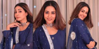Hina Khan Is A True Blue Punjabi Kudi In Salwar Suit With Starry Dupatta, Looks Comfy Yet Stylish