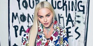 Madonna goes shirtless in new social media post