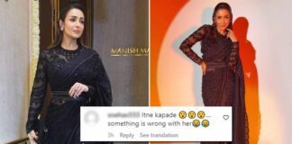 Malaika Arora Leaves Netizens In Disbelief As She Wears A Fully Covered Saree For Diwali Bash!