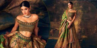 Shanaya Kapoor Exudes Royal Vibes In An Off-Shoulder Lehenga Which Would Make The Best Fit For Your Sangeet With That Amazing Neckline Affair!