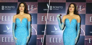 Janhvi Kapoor Dishes Out Major Disney Princess Vibes In A Blue Glittery Gown & Gloves, Netizens Troll For Her Fillers